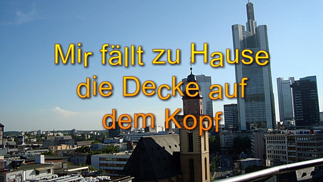 Mir Fällt zu Hause die Decke auf dem Kopf