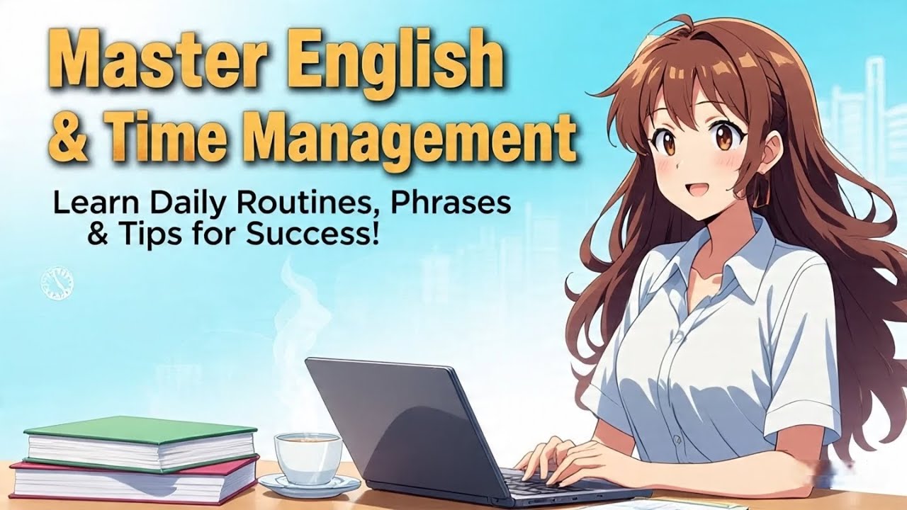 🕒 Master English & Time Management | Learn Daily Routines, Phrases & Tips for Success!