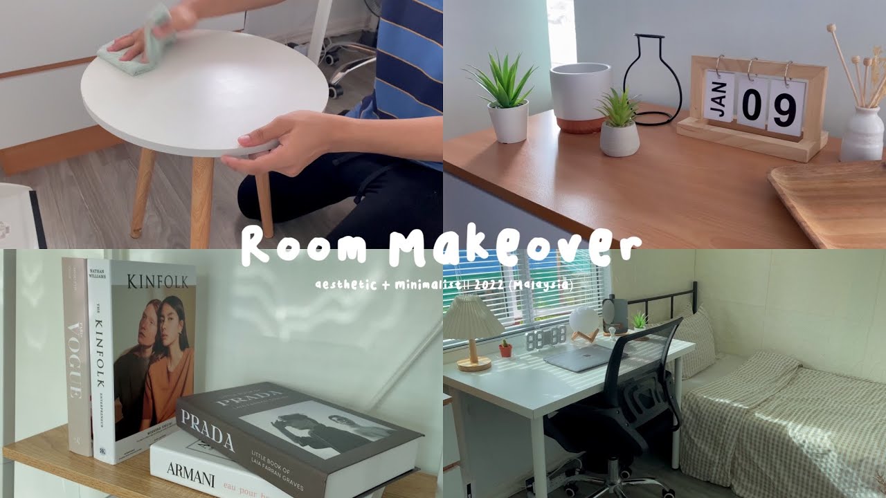 new room makeover (malaysia) 🪞 | | minimalist, aesthetically pleasing 🌱 (shopee items)