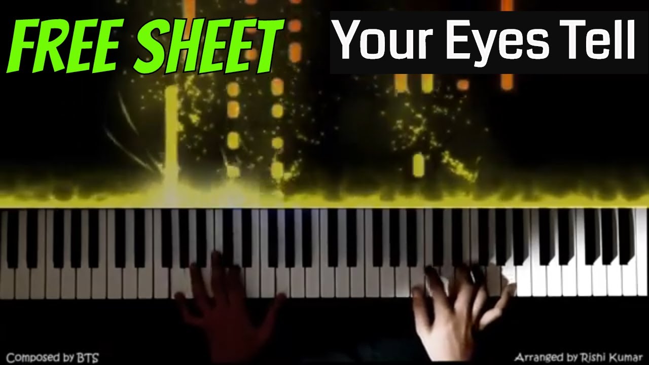 Your Eyes Tell Piano Tutorial - BTS  | Cover | Piano Notes | Piano Instrumental | Piano Sheet