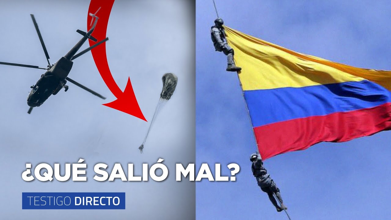 ¿QUÉ SALIÓ MAL?, SOLDADO le FALLÓ el PARACAÍDAS y MILITARES CAYERON de la BANDERA - Testigo Directo