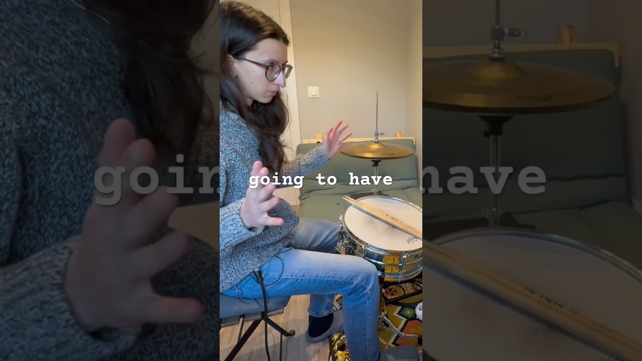 Playing melodies on the drums &ndash; comping b/w snare and BD #jazzdrums #drumlessons #comping
