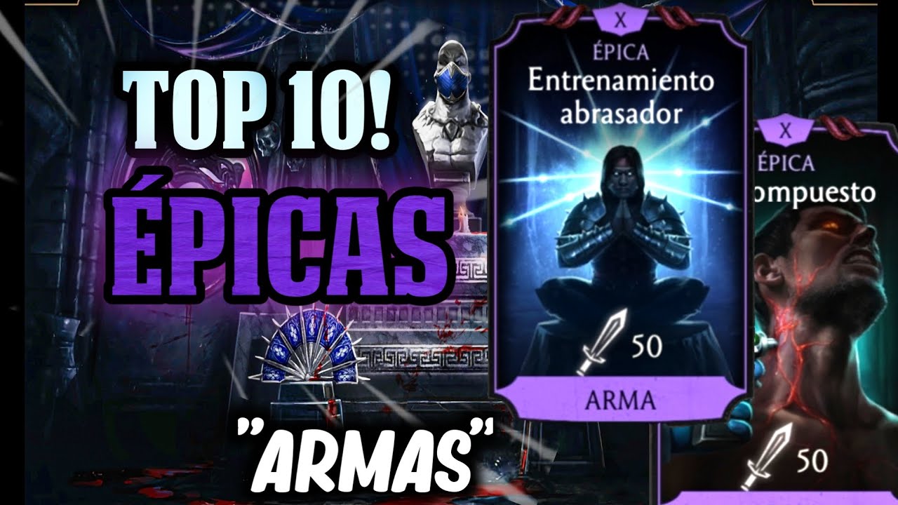 MK Mobile | Top 10 De MEJORES CARTAS ÉPICAS! (ARMAS)🗡️