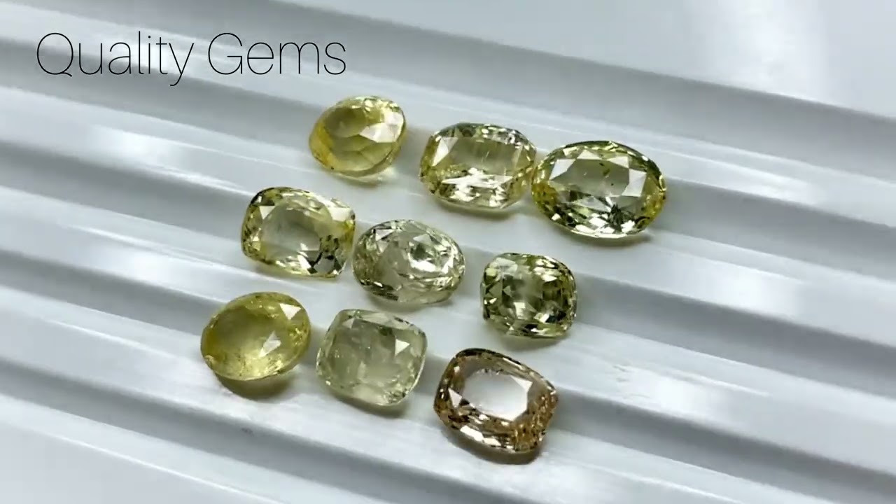 AAAAA - Natural Yellow Sapphire Fresh LOT Ceylon(Srilaka) No Treated Certified Gem by 