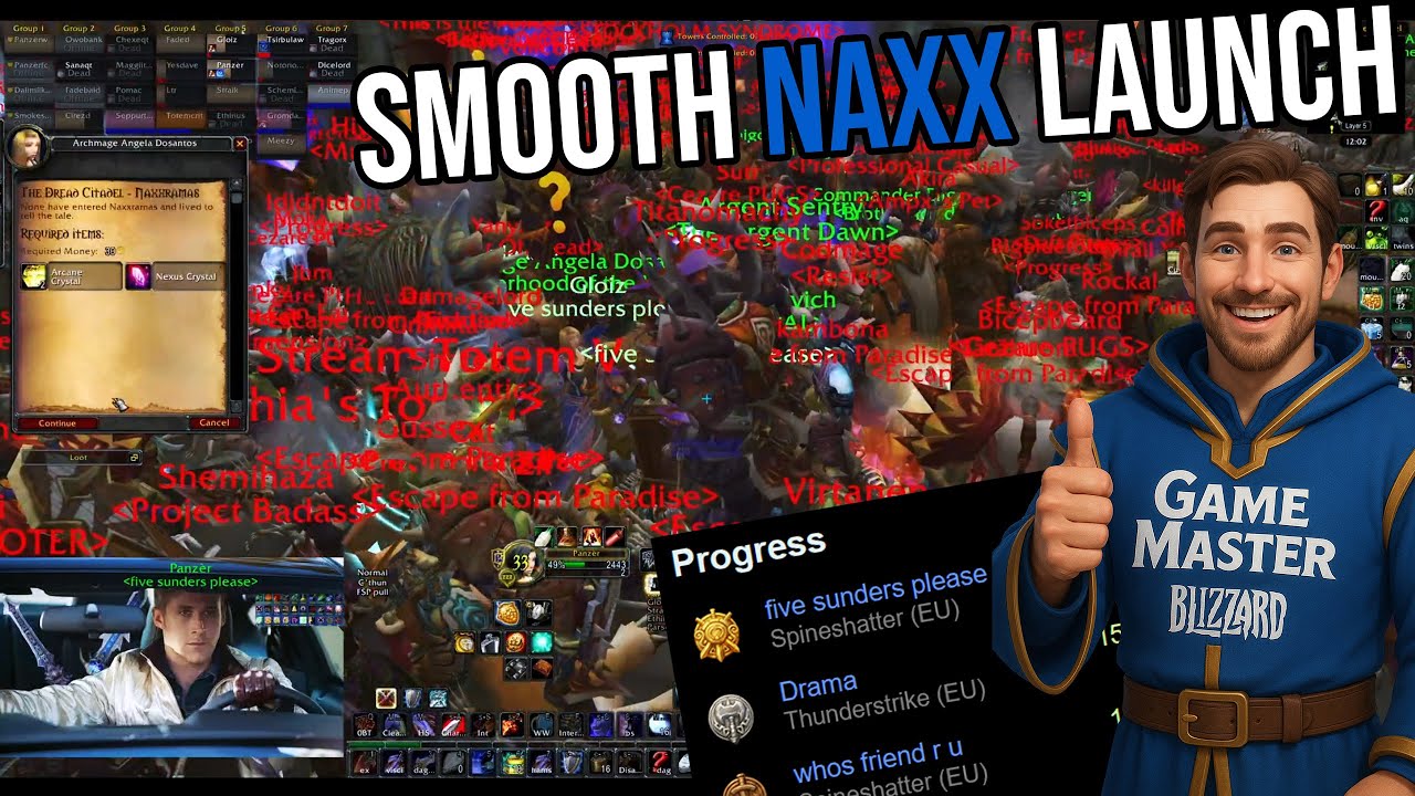 Anniversary 1st - Naxxramas launch - five sunders please - 52:45 - Fury POV