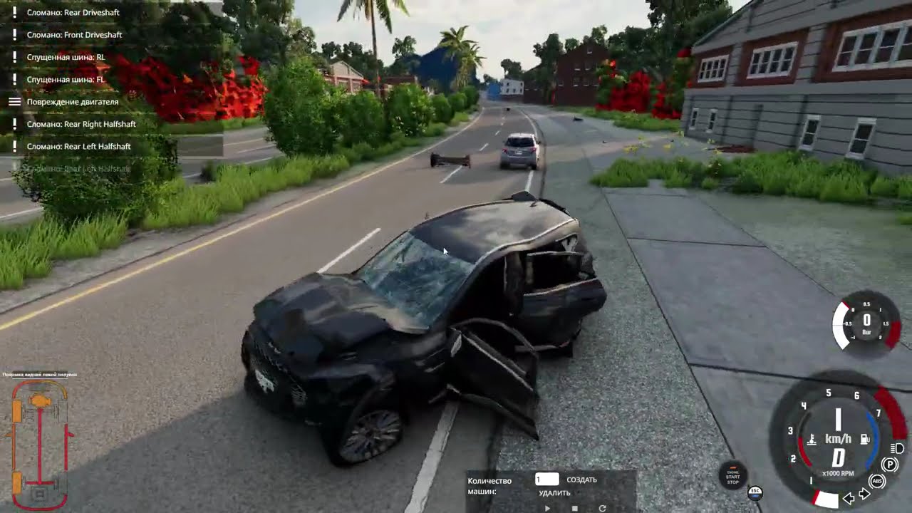BeamNG drive делоем шашки на машина