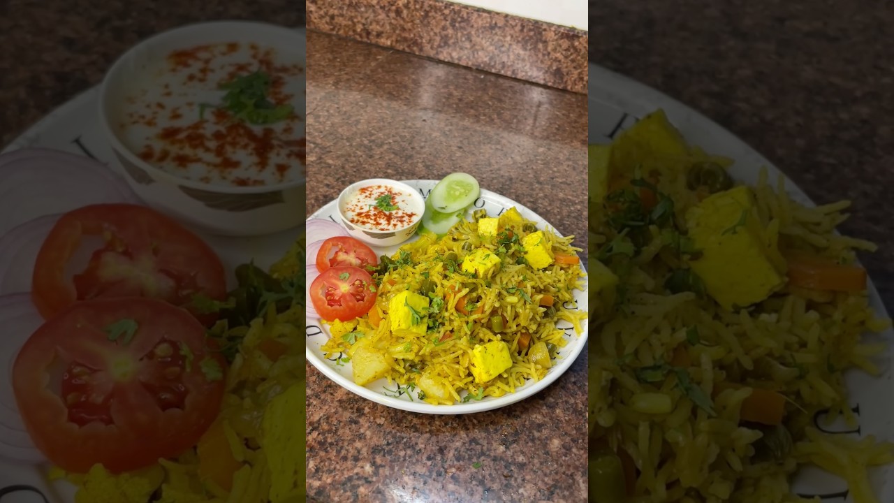 Day 87/ पनीर Biryani..😍#shorts #recipevlog #paneerbiryani #vjsingh12