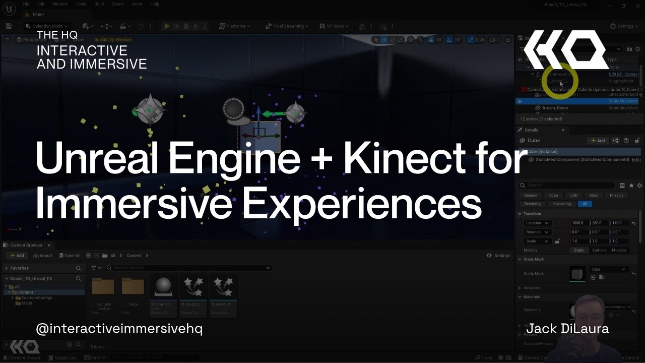Unreal Engine + Kinect for Immersive Experiences
