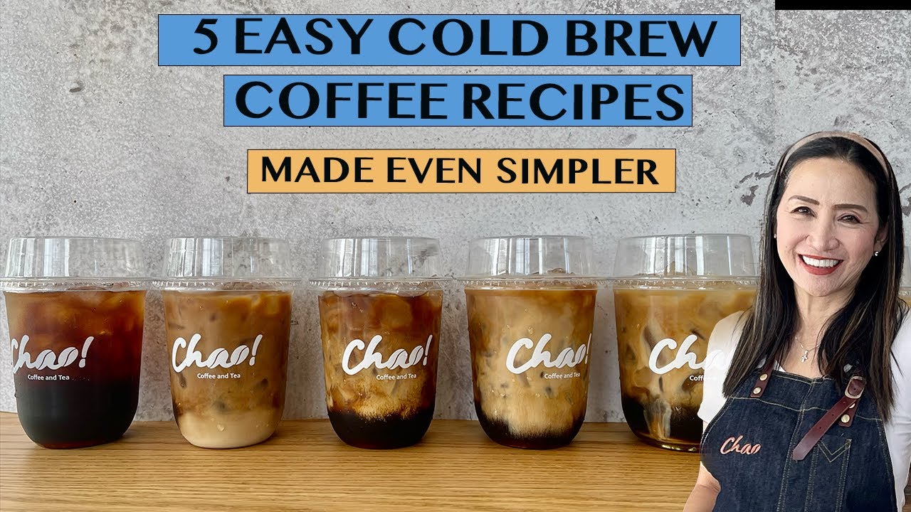 5 ICED COLD BREW COFFEE RECIPES - VERSION 2 Using Milk + Syrup Combination 16oz cups