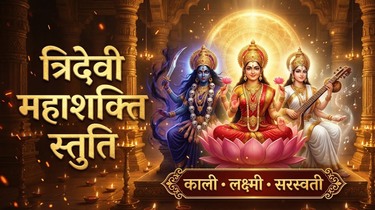 त्रिदेवी महाशक्ति स्तुति 🔱 | Fast Stotram | Powerful Shakti Mantra
