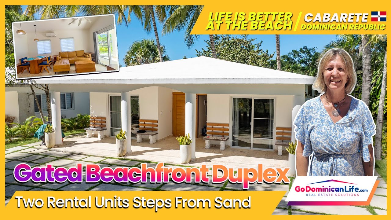BEACHFRONT DUPLEX NEAR CABARETE – Gated Living With Income | Real Estate Solutions