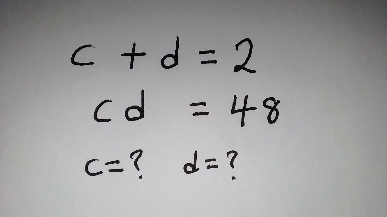 a really nice algebra problem