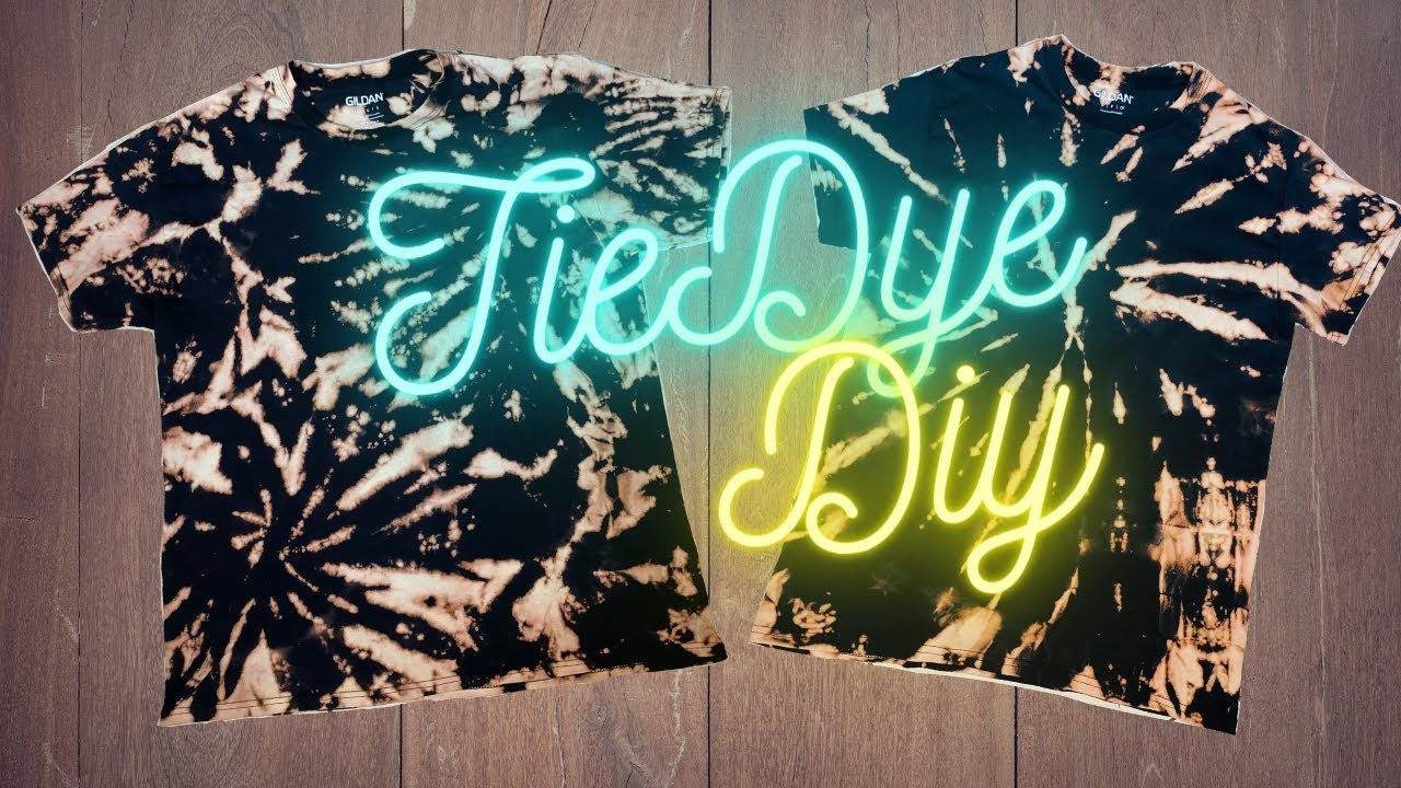 DIY How to Tie-Dye Black T-shirt with bleach 2 Easy Methods for Beginners With Awesome Results| ASMR