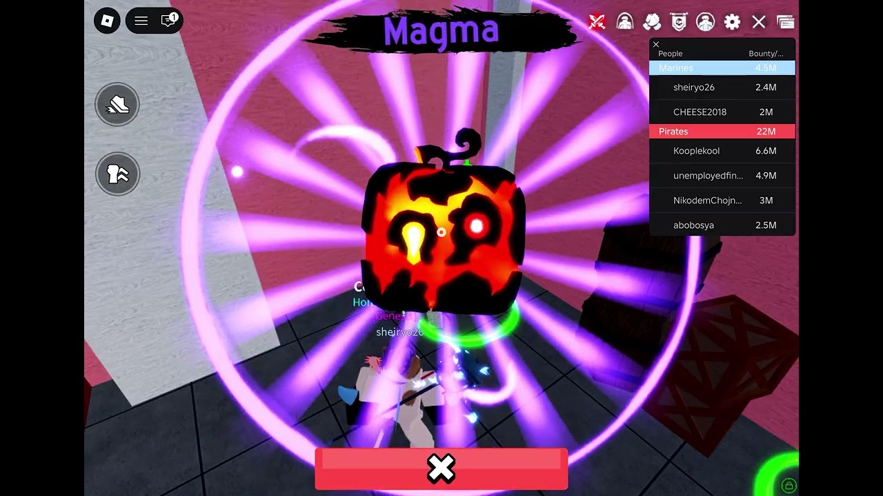 Playing blox fruits