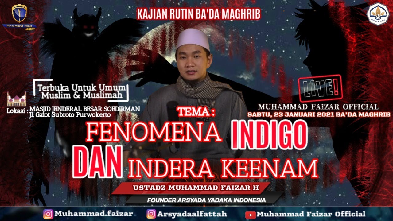 🔴 LIVE KAJIAN | FENOMENA INDIGO DAN INDERA KEENAM
