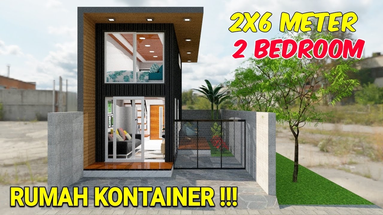 Nggak Kalah Keren ! Rumah Kontainer 2x6 Ini Bisa Muat 2 Kamar Tidur