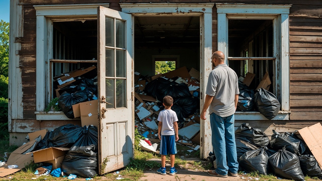 Poor Single Dad Bought An Old House Full Of Junk, But What His Son Found Inside Shocked Him