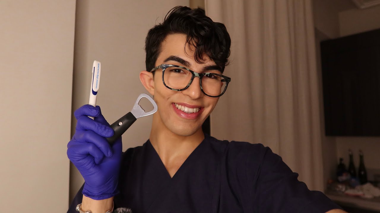 DOCTOR ASMR👨🏻‍⚕️🩺 II eye exam👁️, whispering👂🏻, touching face.. DEEP SLEEPING😴