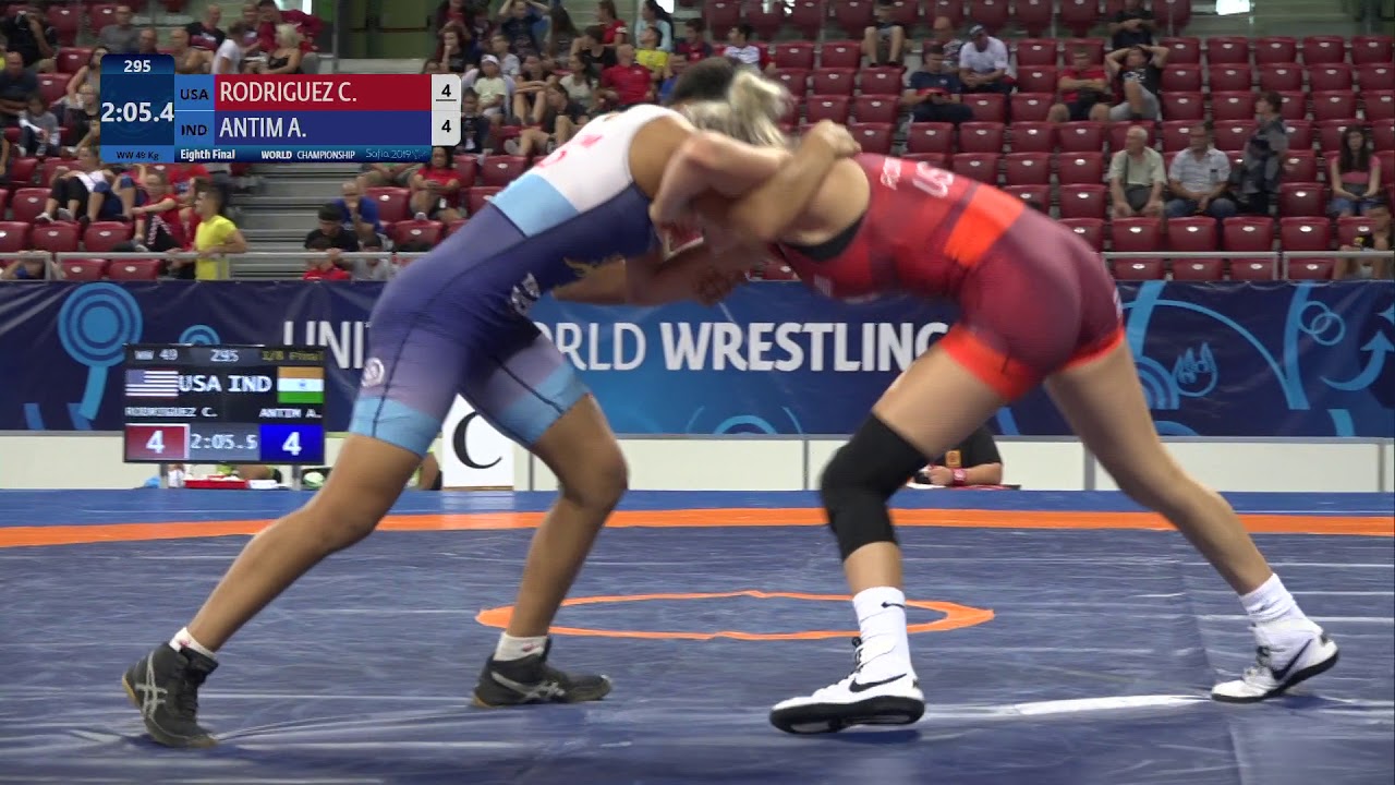 1/8 WW - 49 kg: C. RODRIGUEZ (USA) v. A. ANTIM (IND)