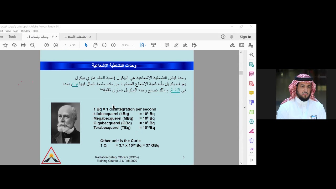 وحدات الاشعاع واستخدامه في الصناعة
