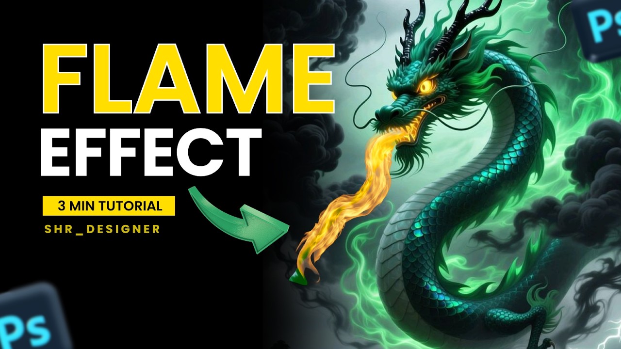 How to Add Realistic Fire in Photoshop 🔥 | Flame Tool Tutorial (Dragon Effect) | Beginner Friendly