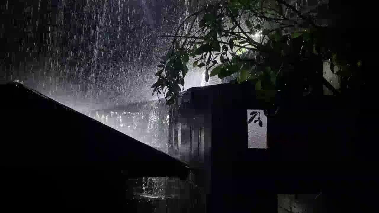 Strong Rain Sounds on Tin Roof for Deep Sleep