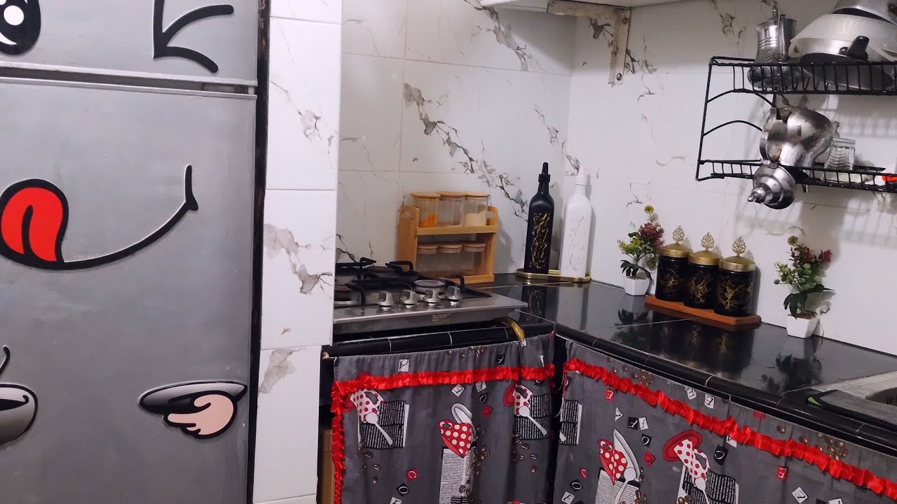 جولة في مطبخي الصغيرجدا 👌بدون بلاكارات مع ستغلال المساحة