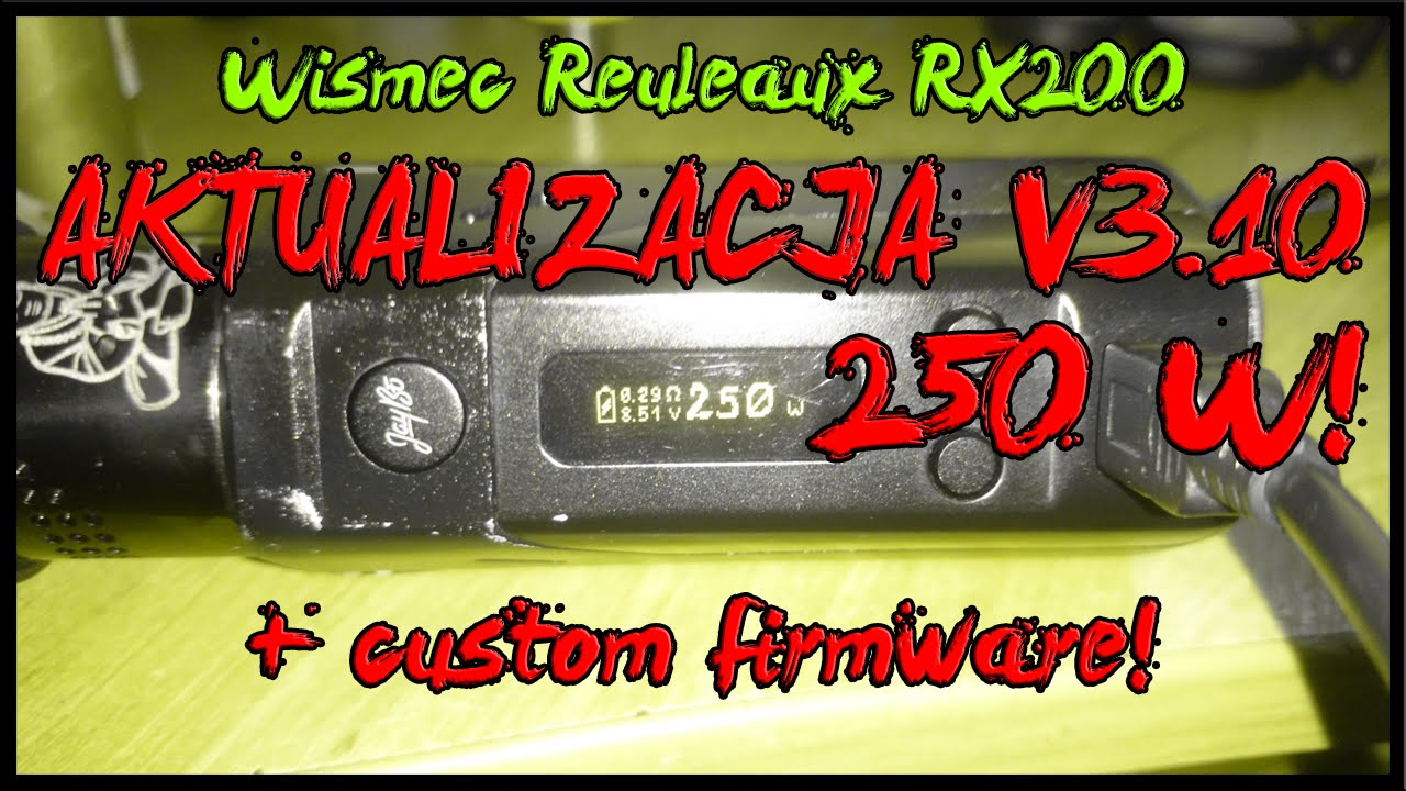 AKTUALIZACJA RX200 DO 250W + custom firmware/software!