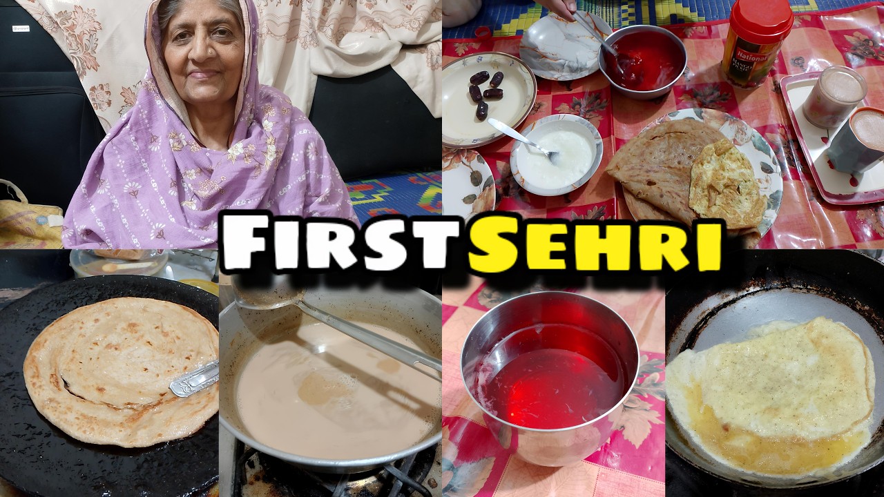 First Sehri of Ramadan | Anda Paratha, Sharbat, Dahi, Khajoor | Ramadan Grocery | Late Night Chai