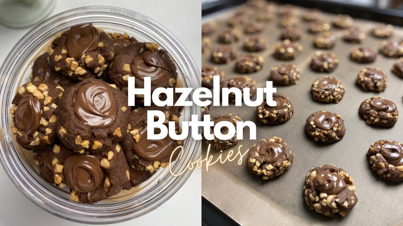 Hazelnut Button Cookies | Pengganti Nutella Button Cookies Full Recipe