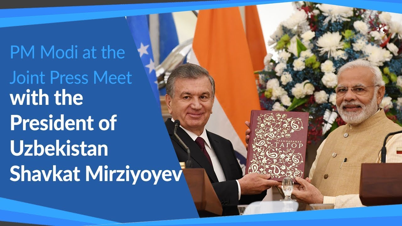 PM Modi at the Joint Press Meet with President of Uzbekistan Shavkat Mirziyoyev | PMO