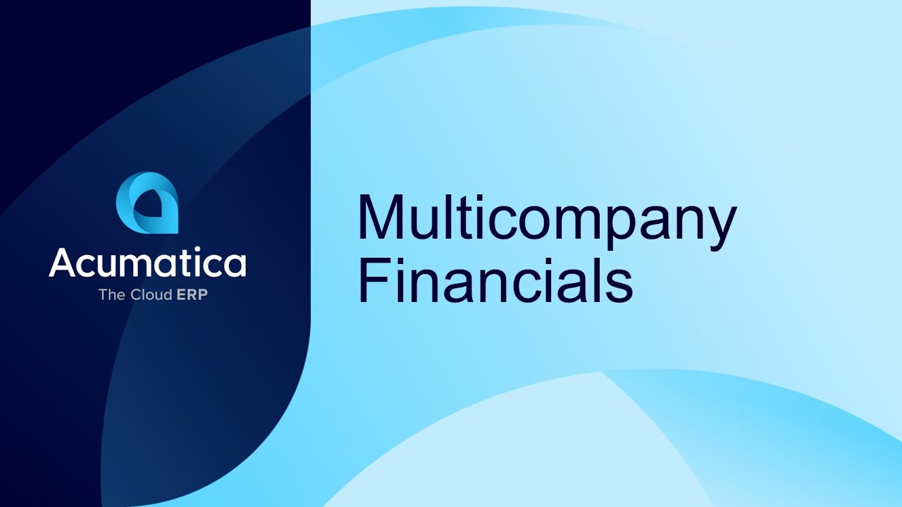 Acumatica - Multicompany Financials - Demo