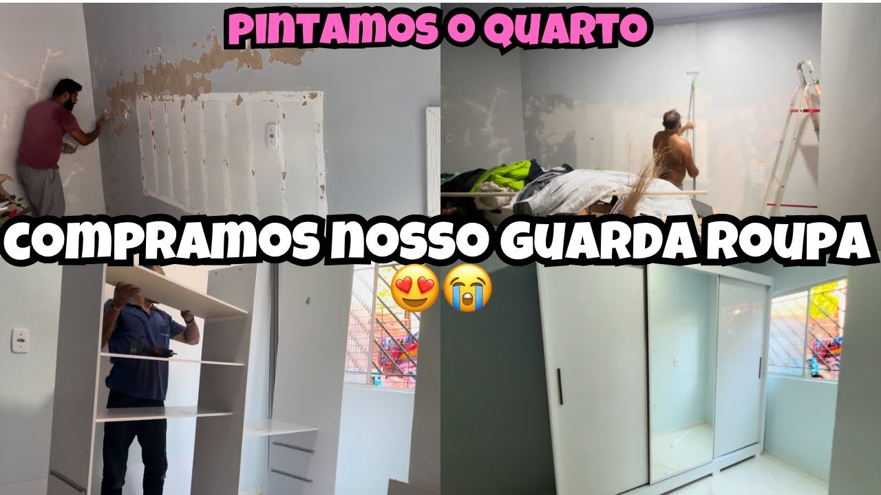 COMPRAMOS NOSSO TÃO SONHADO GUARDA-ROUPA 😭❤️ PINTAMOS O QUARTO | TROCAMOS OS MÓVEIS DE LUGAR ❤️