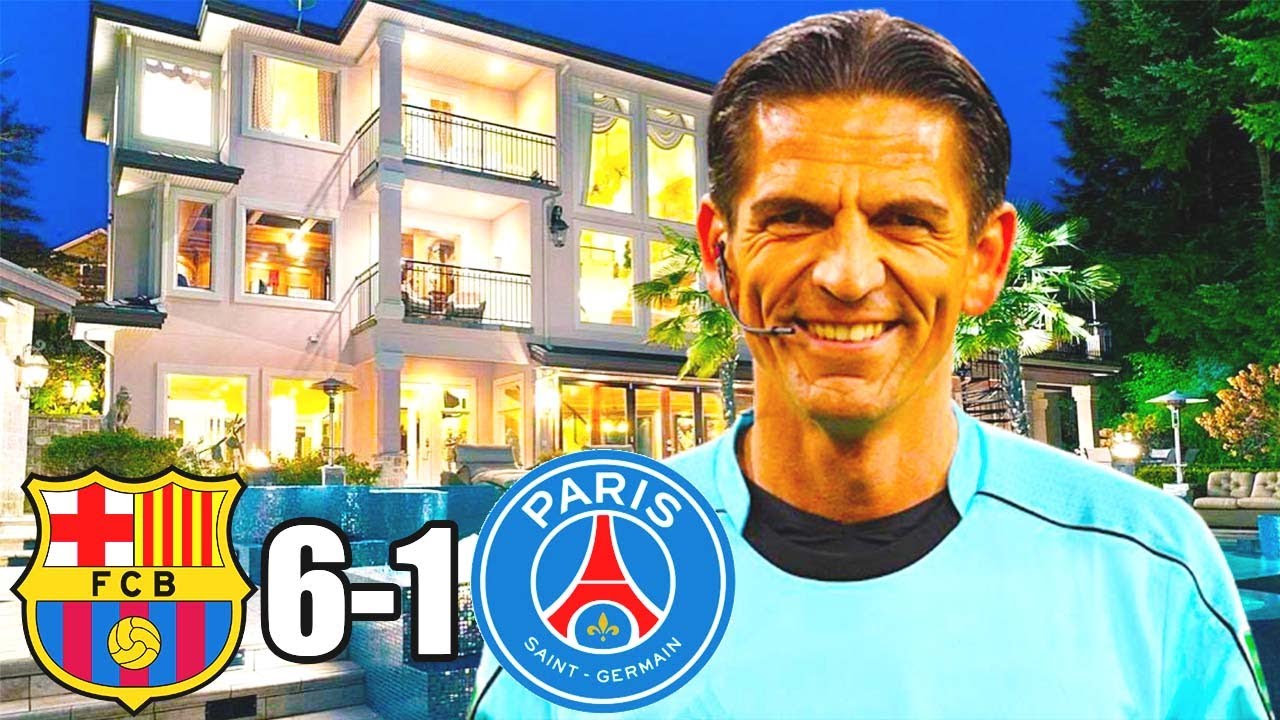 КАК ЖИВЕТ АЙТЕКИН - СУДЬЯ МАТЧА БАРСЕЛОНА ПСЖ 6-1