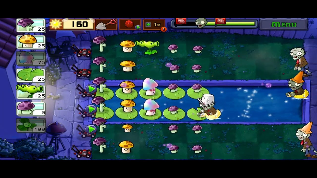 Me playing Plants vs Zombies: 
