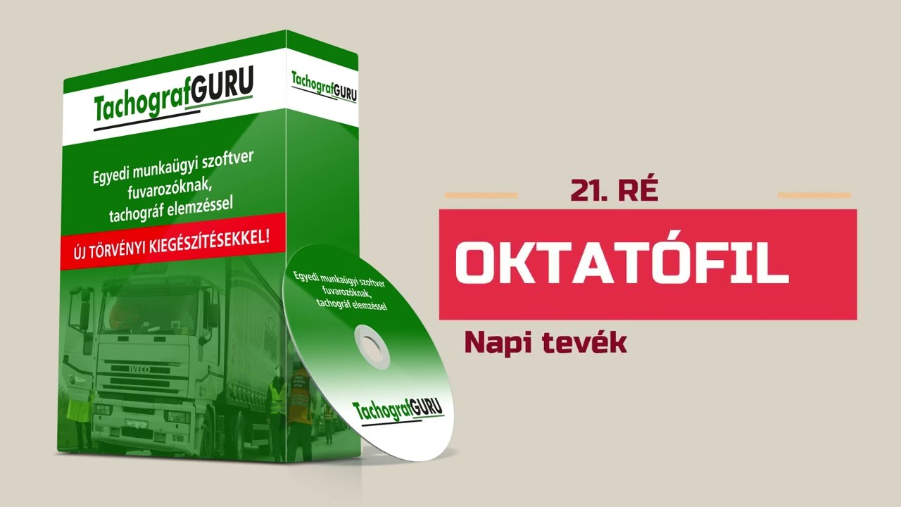 Tachografguru videók: 21. rész - Listák: Napi tevékenységek megtekintése