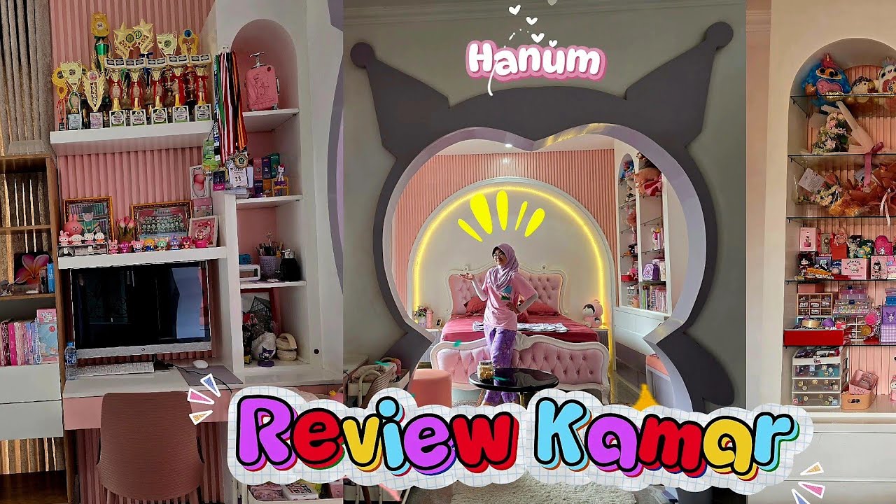 Hanum Review Kamar PINK Serba KUROMI 💜🩷 Shafeea Hanum