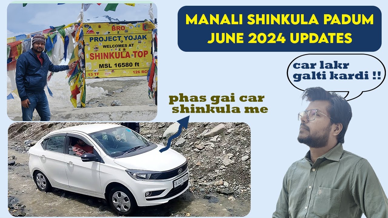 Manali to Shinkula Road conditions | Car Phaas Gai Shinkula Me | Zanskar Valley | Ladhak 