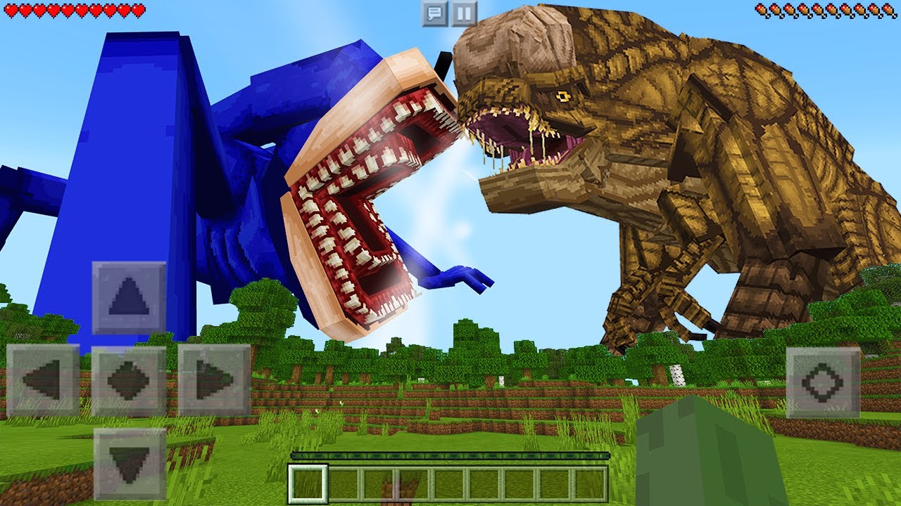 I Found DISTORTUS REX vs SHIN SONIC in Minecraft Pocket Edition...