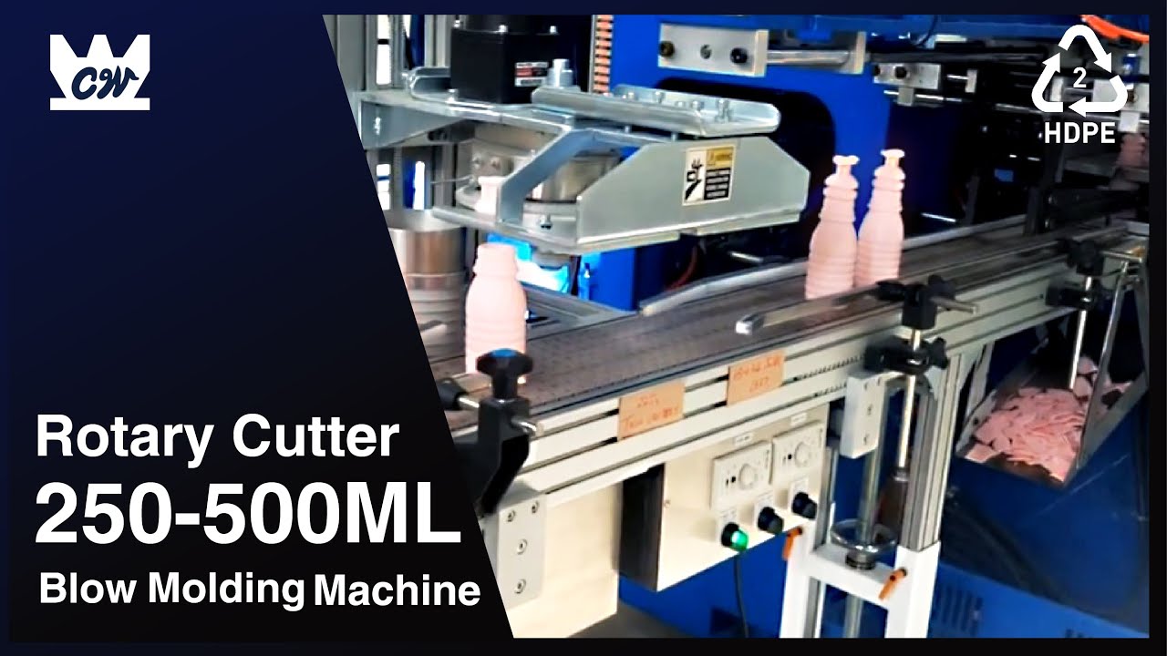 250ml / 500ml / 5L bottle with online rotary cutter blow molding machines 15-033, 15-034, 15-035