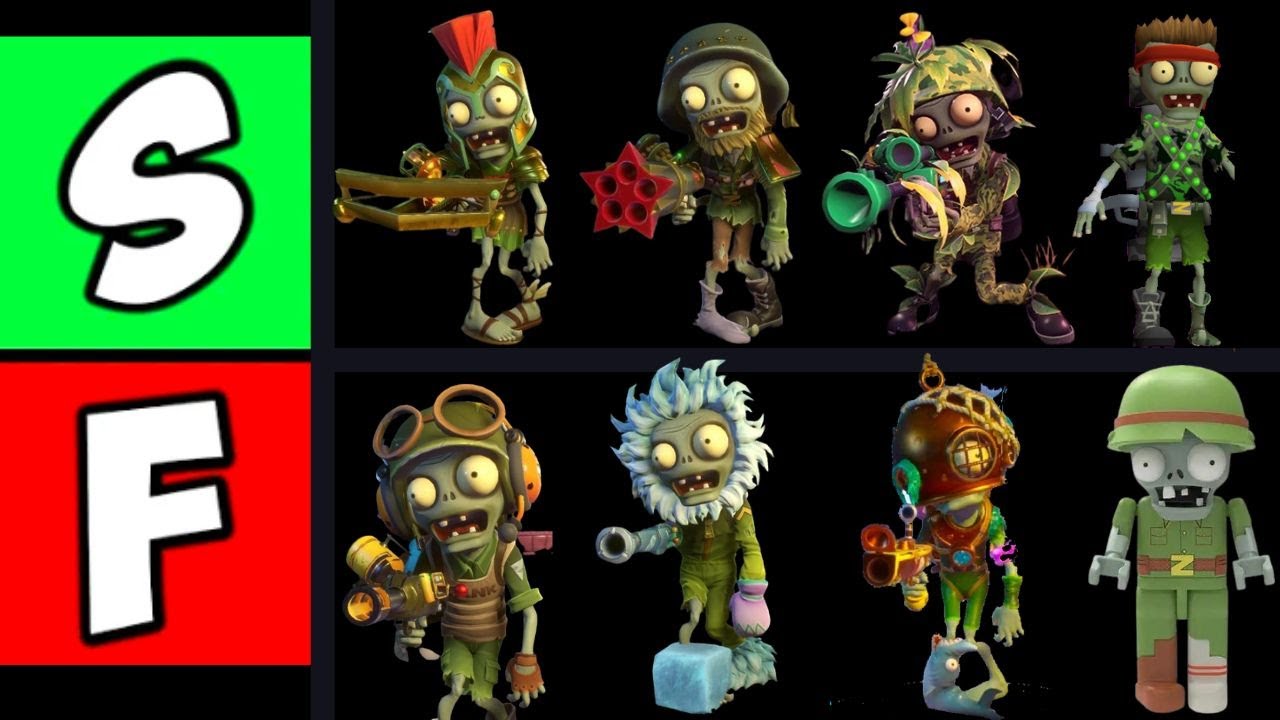 Профессиональные рейтинги всех вариантов солдат в PVZ GW2