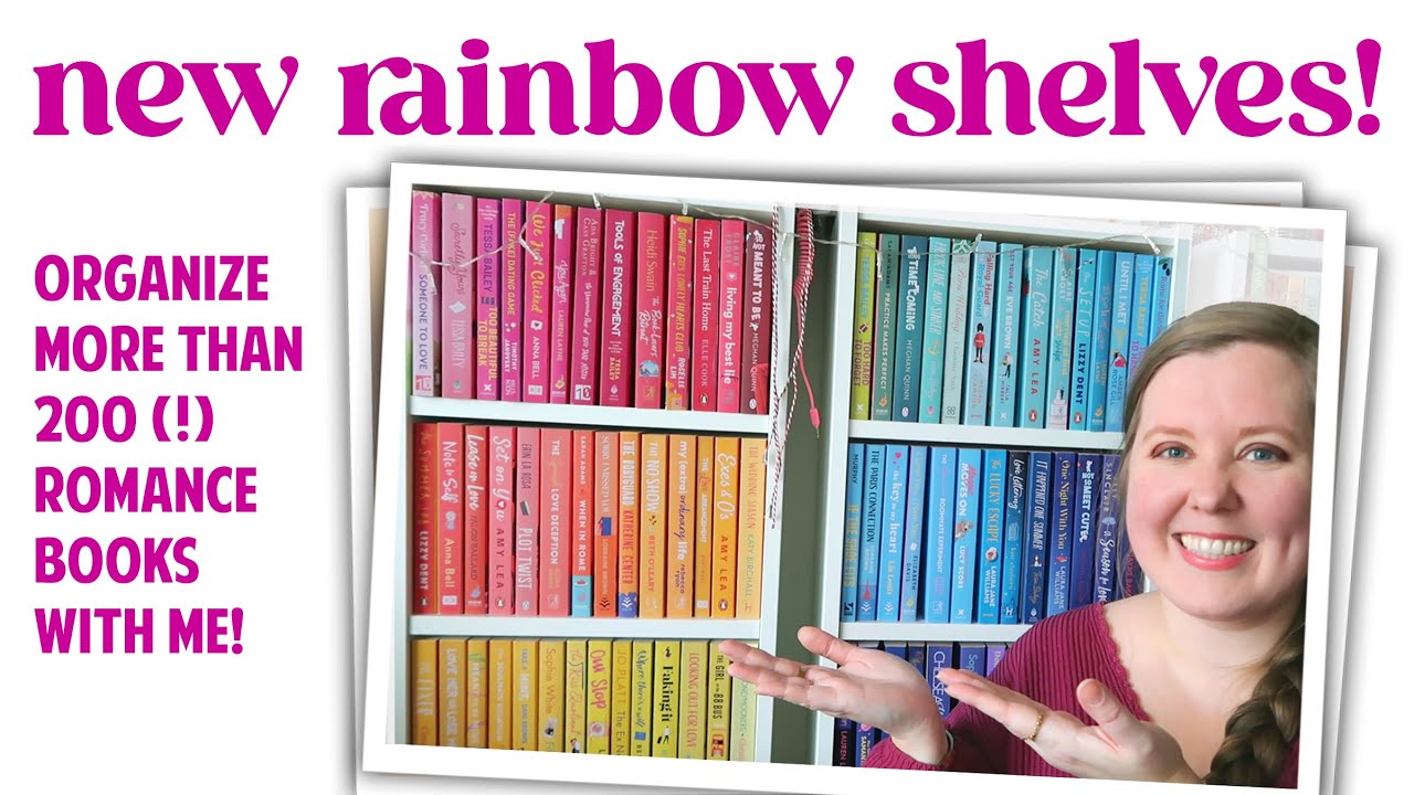 organize my bookshelves with me! 💖 all the romance books