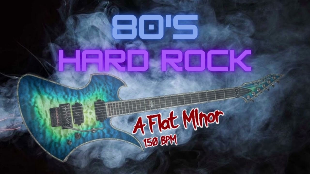A minor Hard Rock Backing Track - Half Step Down - 80's Rock