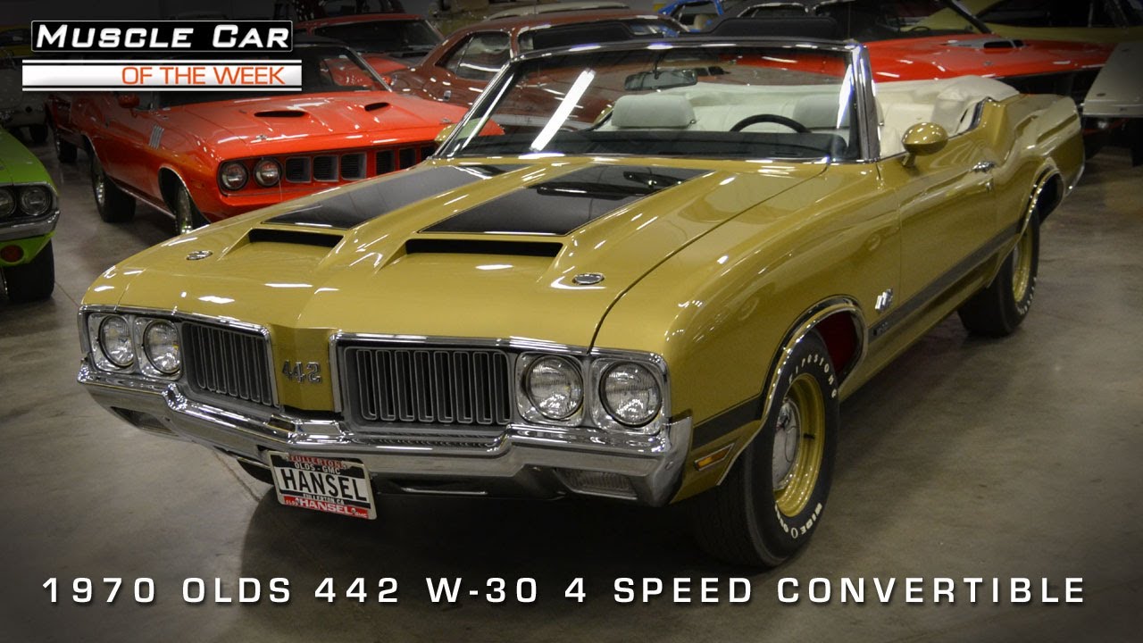 1970 Oldsmobile 442 W-30 4-Speed Convertible Muscle Car Of The Week Video #54