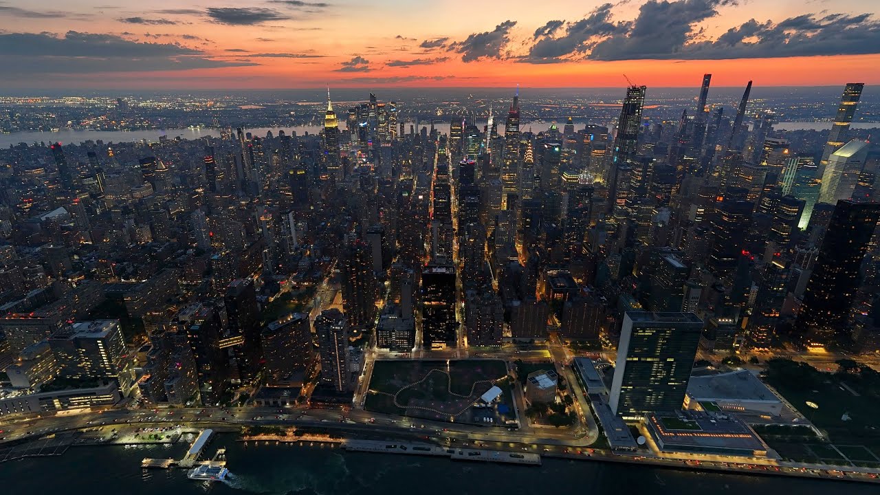 Drone Footage of Manhattan, NYC | The Most Spectacular City Skyline Nightscape on the Planet!
