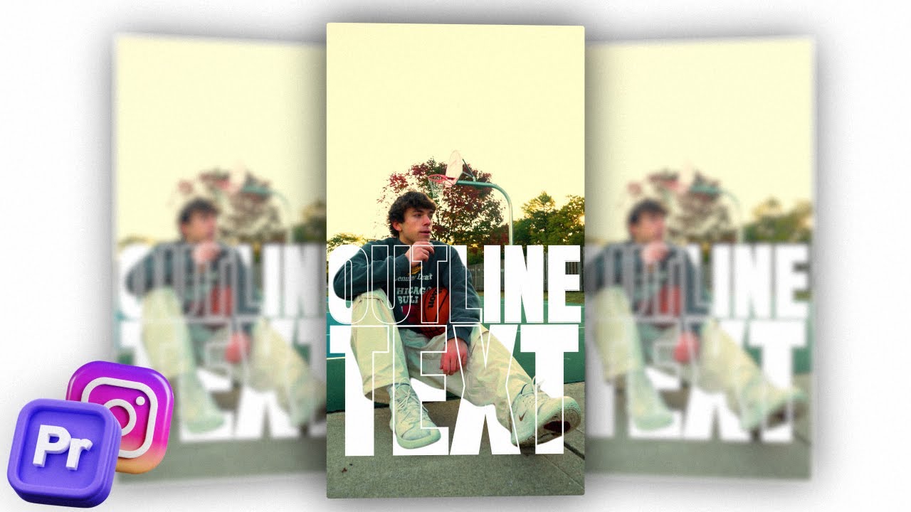 How to Make the OUTLINE TEXT Effect in Premiere Pro — Aesthetic Reels Style