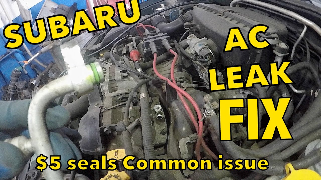 Устранение утечек кондиционера Subaru. Новое уплотнительное кольцо на компрессоре за 5 долларов у...