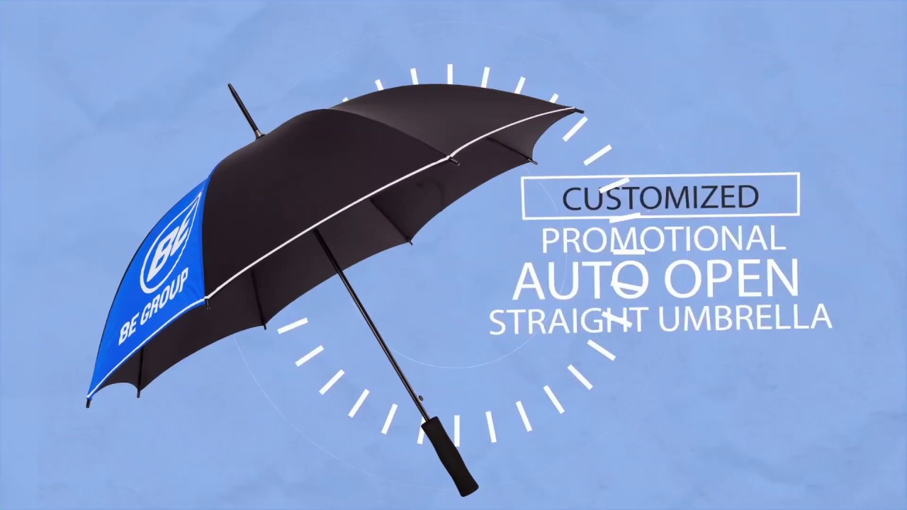 Customized Promotional Auto Open Straight Umbrella