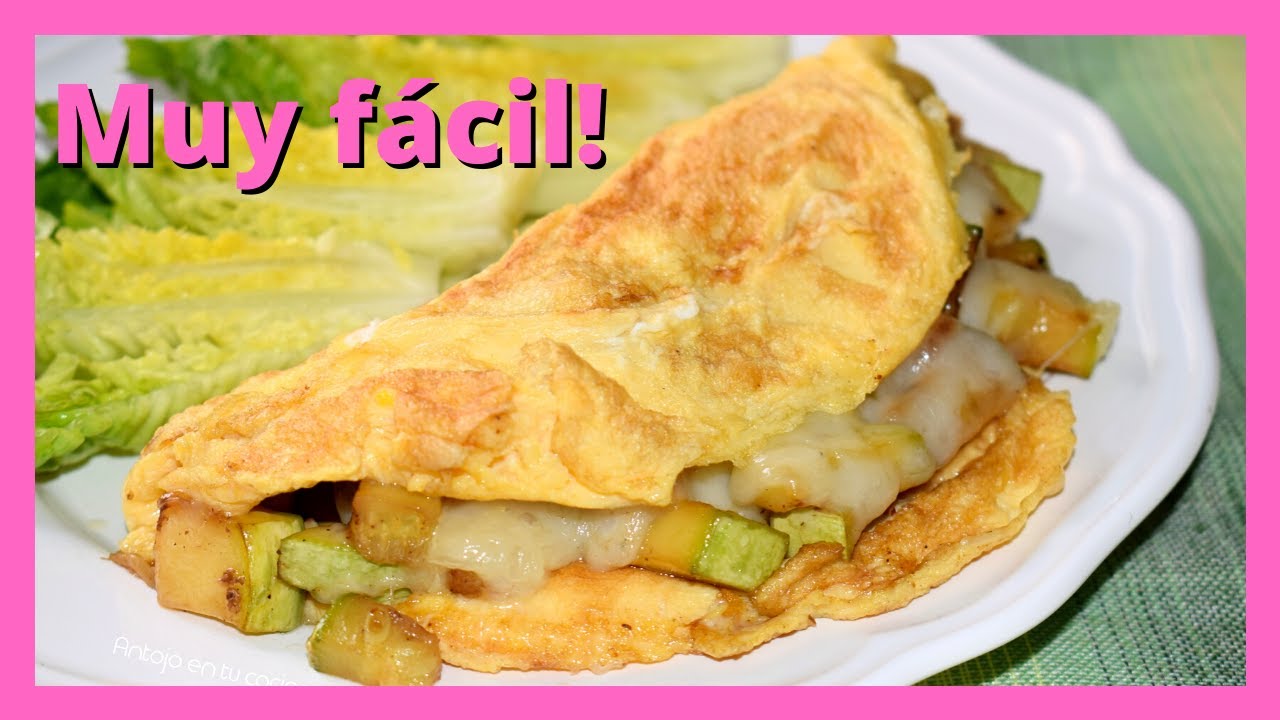 Tortilla Rellena de Calabacín y Queso 🥒🧀 Cena Fácil con 3 ingredientes