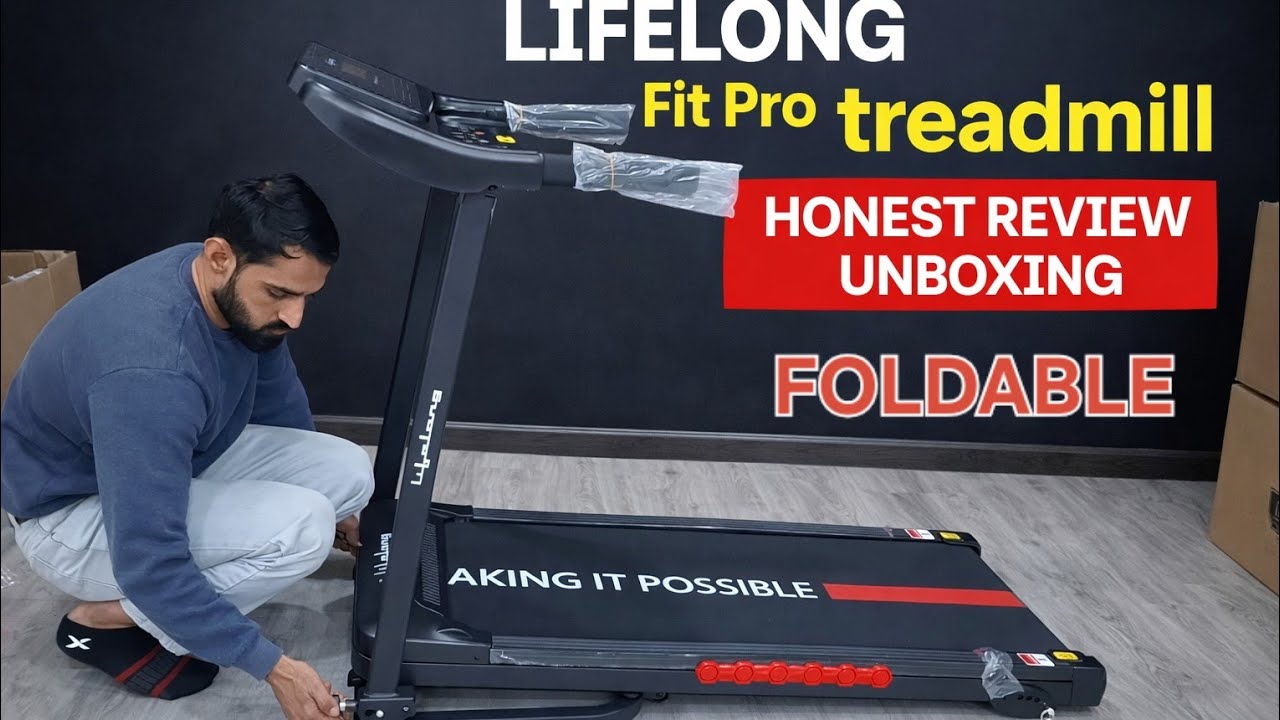 Lifelong FitPro Treadmill Honest Review unboxing foldable design check krte he #treadmill 